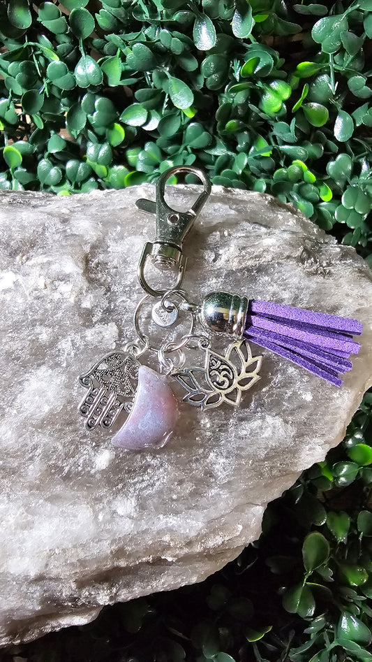 Flower Agate - crystal moon vibes charm