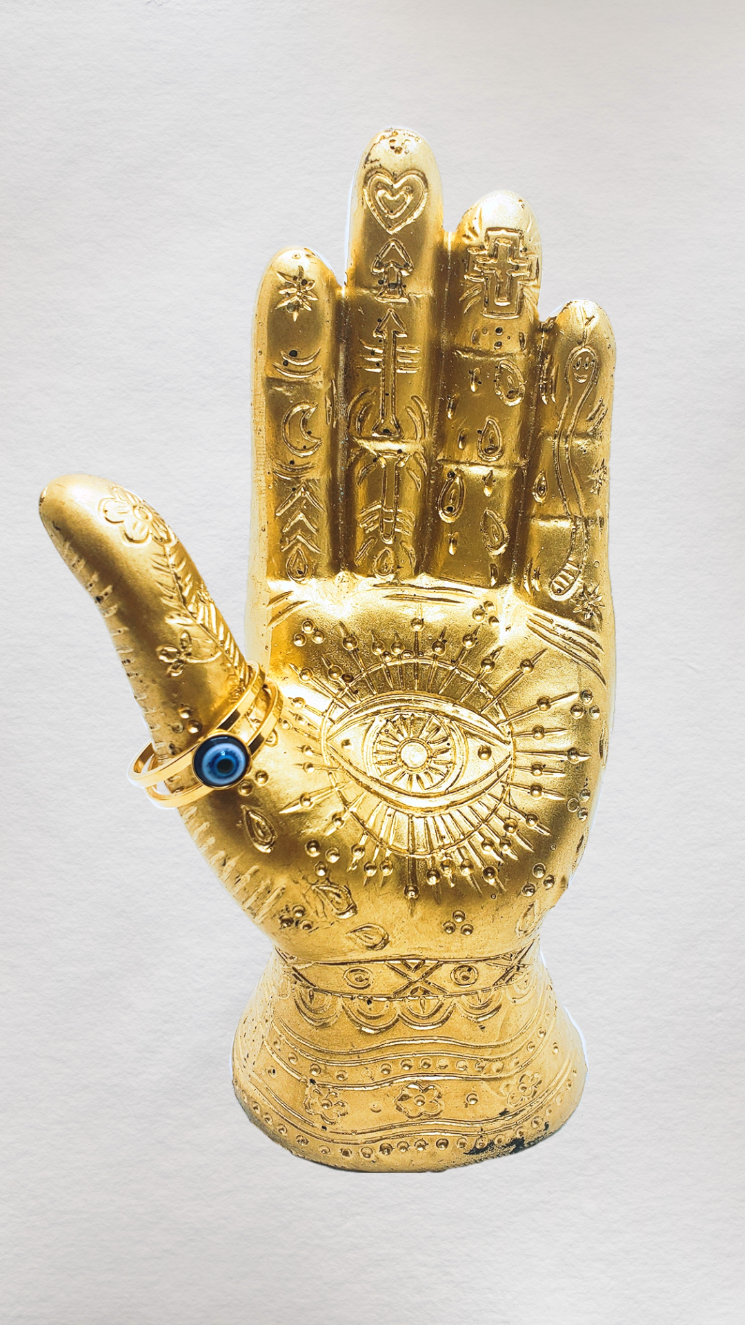 Gold Stainless Steel Parallels Ring