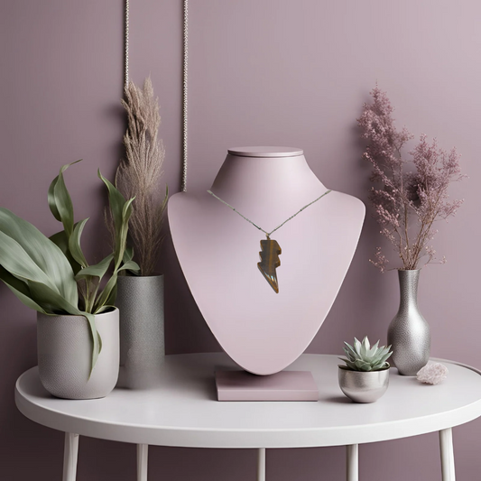 Tigers Eye - Lightning Bolt necklace