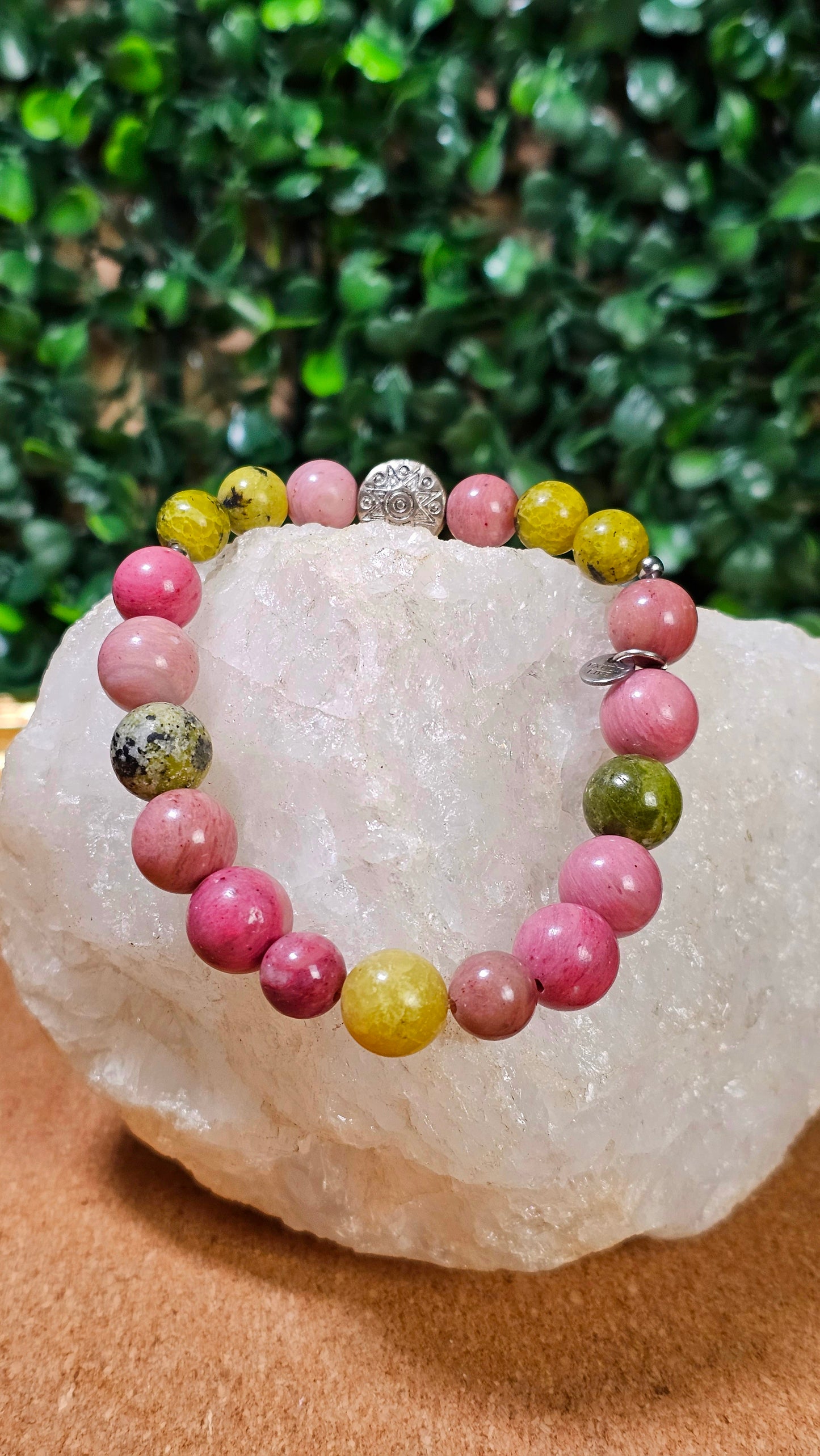 Rhodonite and Yellow Turquoise - Sun Vibes Bracelet