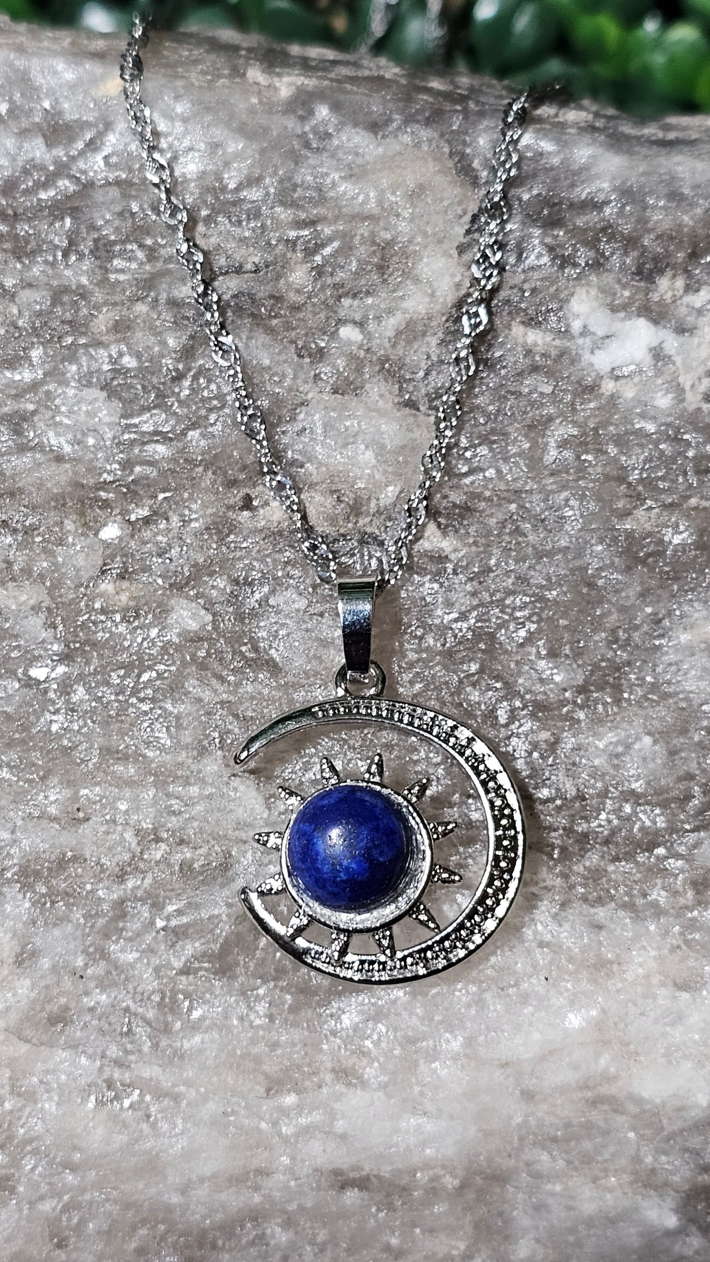 Lapis Lazuli - Sun and Moon necklace