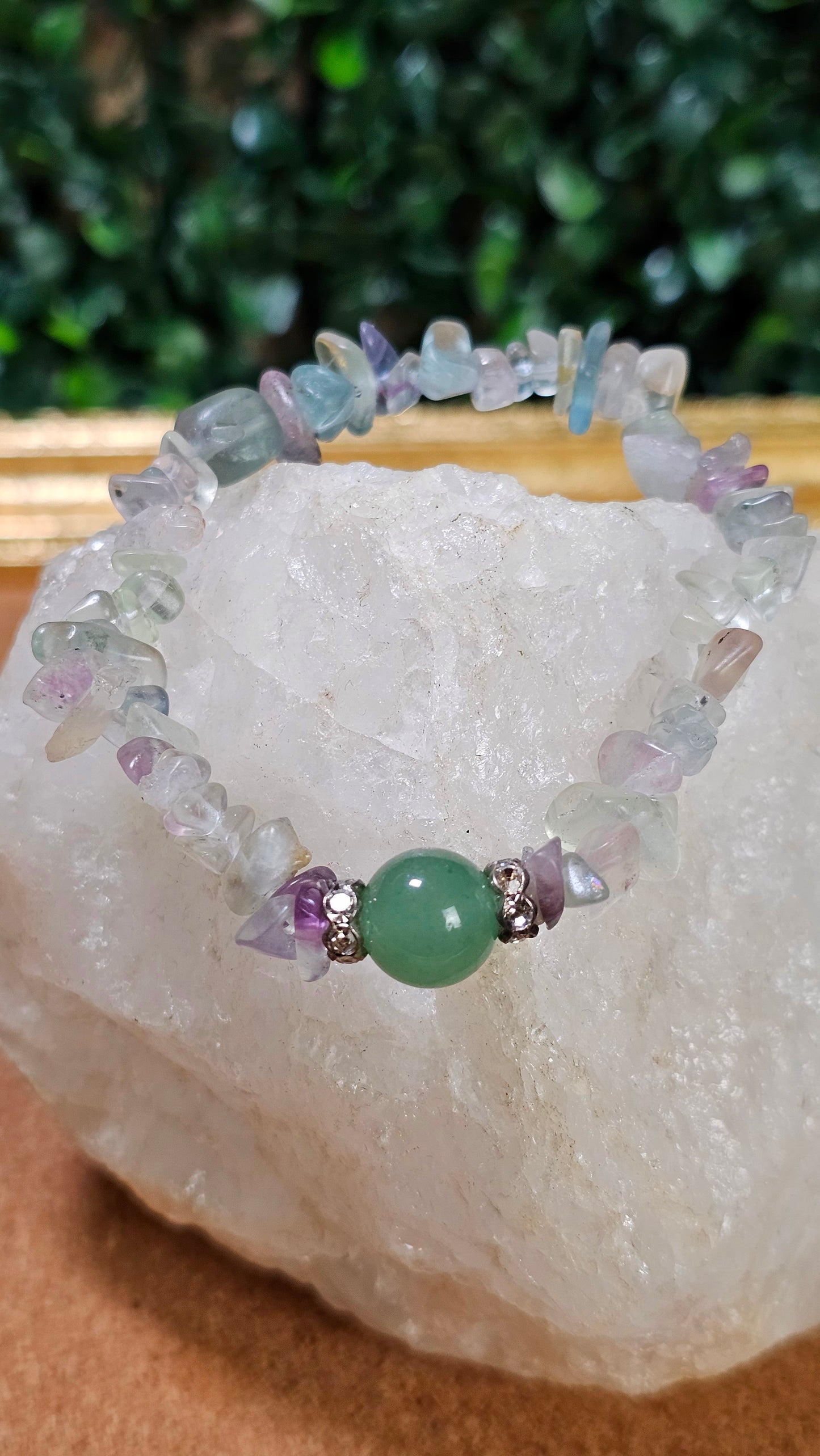 Fluorite and Green Aventurine - Calm in the Chaos bracelet