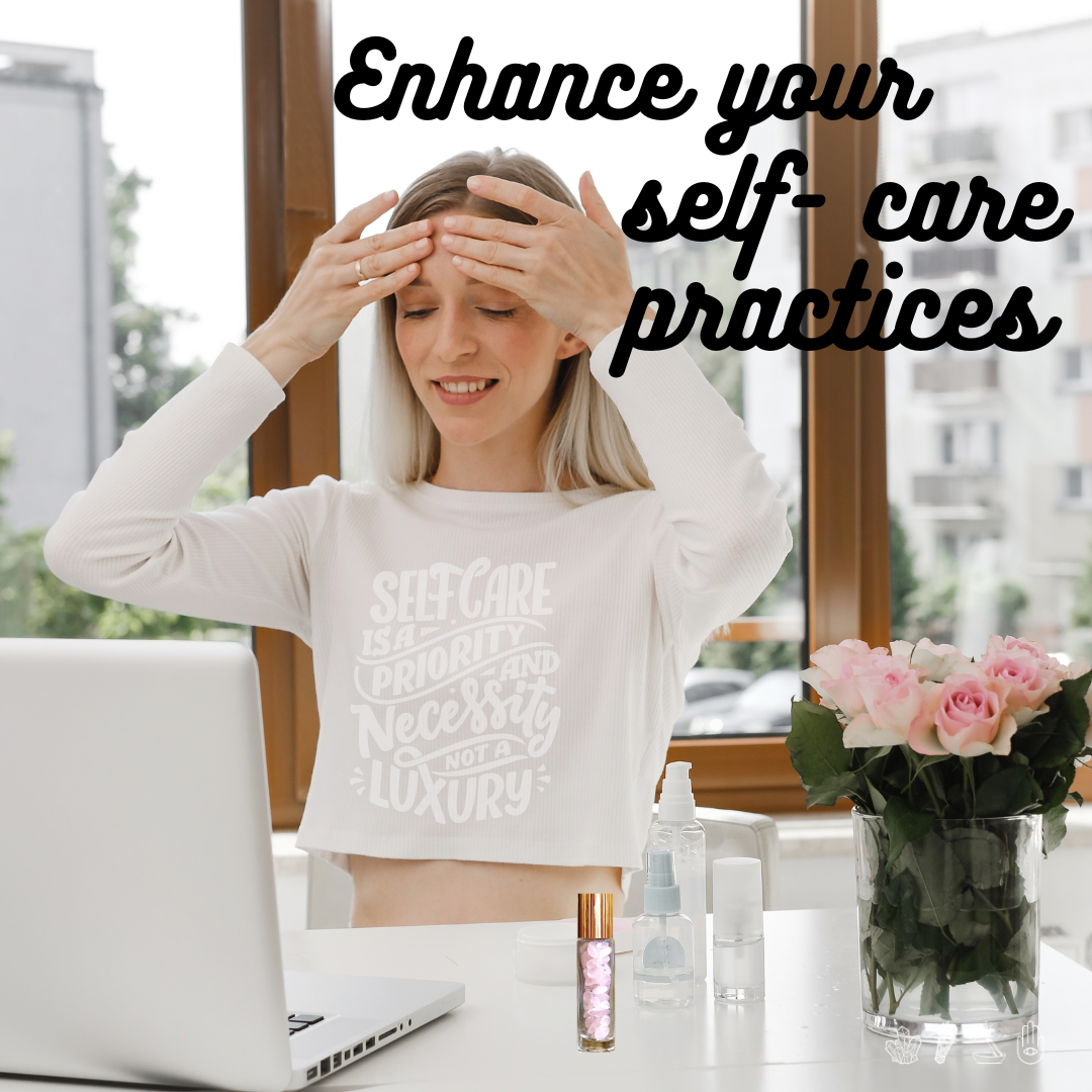 learn about different strategies to integrate crystals and essential oils into your daily self care practices because your mental and emotional wellbeing is important. 